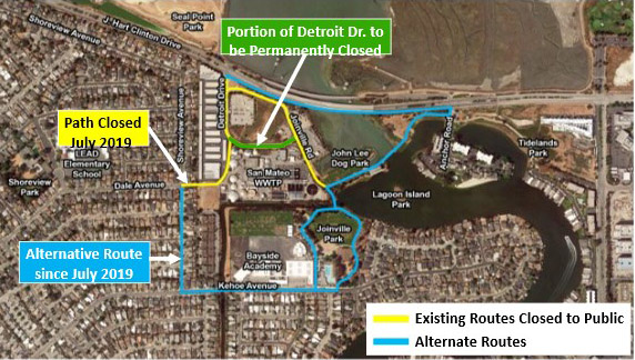 Map of Route Closures and Alternate Routes during Construction
